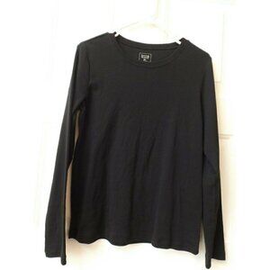 Hastings & Smith PL Long sleeve black cotton blend knit lagenlook top